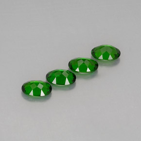 Chrome Diopside Gemstone in 7 x 5 mm (calibrated) Size for Sale, Chrome Diopside Stone in Green Color