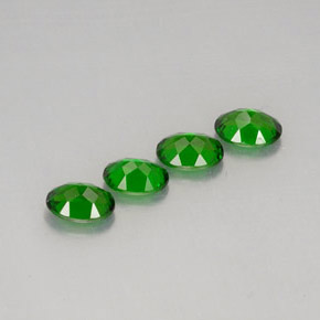 Chrome Diopside Gemstone in 7 x 5 mm (calibrated) Size for Sale, Chrome Diopside Stone in Green Color