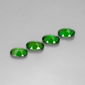 Chrome Diopside Gemstone in 7 x 5 mm (calibrated) Size for Sale, Chrome Diopside Stone in Green Color