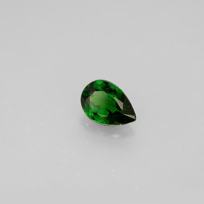 0.72 ct Green Chrome Diopside Stone, Natural Chrome Diopside in Pear Facet Shape for Sale