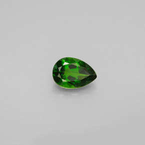 0.78 ct Green Chrome Diopside Stone, Natural Chrome Diopside in Pear Facet Shape for Sale