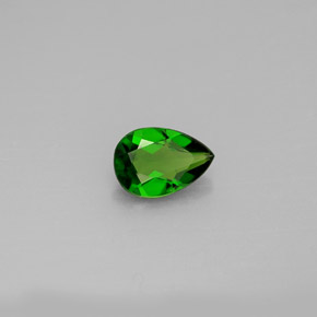 0.66 ct Green Chrome Diopside Stone, Natural Chrome Diopside in Pear Facet Shape for Sale