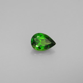0.65 ct Green Chrome Diopside Stone, Natural Chrome Diopside in Pear Facet Shape for Sale