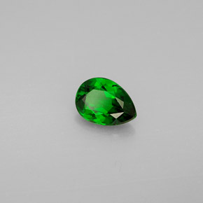 0.73 ct Green Chrome Diopside Stone, Natural Chrome Diopside in Pear Facet Shape for Sale