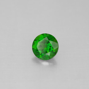 0.49 ct Green Chrome Diopside Stone, Natural Chrome Diopside in Round Facet Shape for Sale