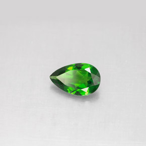 0.79 ct Green Chrome Diopside Stone, Natural Chrome Diopside in Pear Facet Shape for Sale