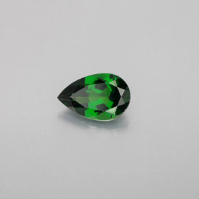 0.90 ct Green Chrome Diopside Stone, Natural Chrome Diopside in Pear Facet Shape for Sale