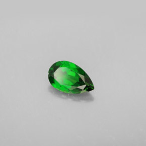 0.83 ct Green Chrome Diopside Stone, Natural Chrome Diopside in Pear Facet Shape for Sale