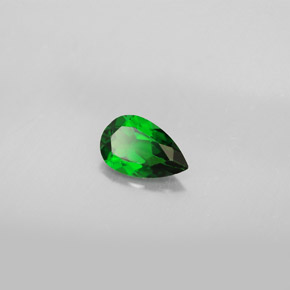 0.68 ct Green Chrome Diopside Stone, Natural Chrome Diopside in Pear Facet Shape for Sale