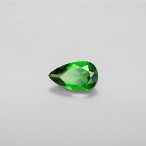 0.77 ct Green Chrome Diopside Stone, Natural Chrome Diopside in Pear Facet Shape for Sale