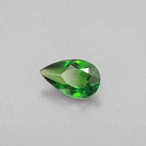 0.83 ct Green Chrome Diopside Stone, Natural Chrome Diopside in Pear Facet Shape for Sale