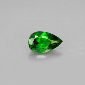 0.79 ct Green Chrome Diopside Stone, Natural Chrome Diopside in Pear Facet Shape for Sale