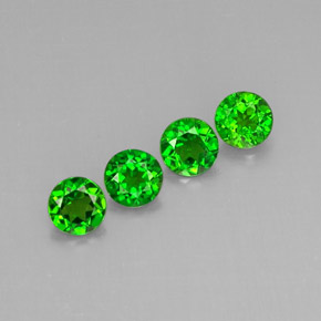 1.89 ct Green Chrome Diopside Stone, Natural Chrome Diopside in Round Facet Shape for Sale