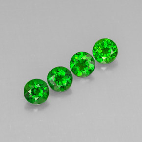 1.97 ct Green Chrome Diopside Stone, Natural Chrome Diopside in Round Facet Shape for Sale