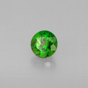 0.55 ct Green Chrome Diopside Stone, Natural Chrome Diopside in Round Facet Shape for Sale