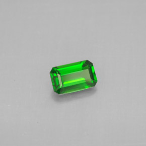 0.45 ct Green Chrome Diopside Stone, Natural Chrome Diopside in Octagon Facet Shape for Sale