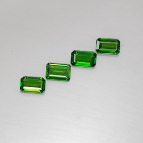 1.63 ct Green Chrome Diopside Stone, Natural Chrome Diopside in Octagon Facet Shape for Sale