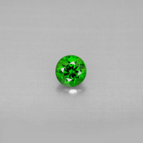 0.33 ct Green Chrome Diopside Gemstone, Chrome Diopside Gem in Round Facet Shape for Sale.
