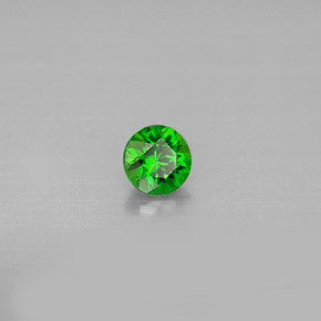 0.33 ct Green Chrome Diopside Stone, Natural Chrome Diopside in Round Facet Shape for Sale