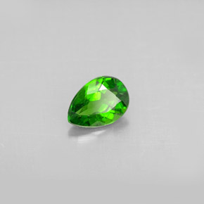 0.68 ct Green Chrome Diopside Stone, Natural Chrome Diopside in Pear Facet Shape for Sale