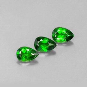 2.24 ct Green Chrome Diopside Stone, Natural Chrome Diopside in Pear Facet Shape for Sale