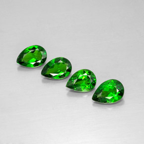 2.43 ct Green Chrome Diopside Stone, Natural Chrome Diopside in Pear Facet Shape for Sale