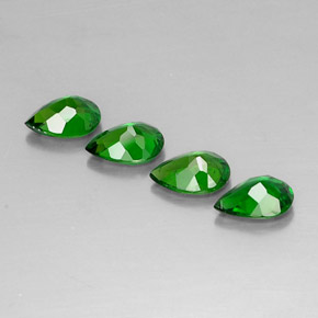 Chrome Diopside Gemstone in 7 x 5 mm (calibrated) Size for Sale, Chrome Diopside Stone in Green Color