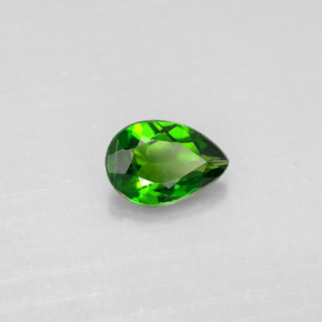 0.62 ct Green Chrome Diopside Stone, Natural Chrome Diopside in Pear Facet Shape for Sale