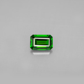 0.57 ct Green Chrome Diopside Gemstone, Chrome Diopside Gem in Octagon Facet Shape for Sale.