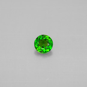 0.27 ct Green Chrome Diopside Gemstone, Chrome Diopside Gem in Round Facet Shape for Sale.
