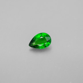 0.31 ct Green Chrome Diopside Gemstone, Chrome Diopside Gem in Pear Facet Shape for Sale.