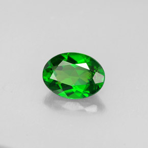 0.79 ct Green Chrome Diopside Stone, Natural Chrome Diopside in Oval Facet Shape for Sale