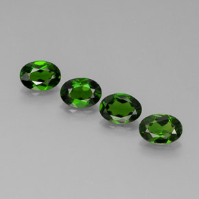 3.00 ct Green Chrome Diopside Stone, Natural Chrome Diopside in Oval Facet Shape for Sale