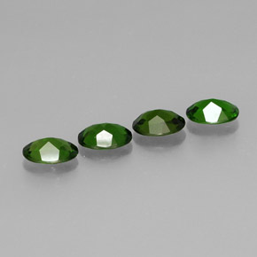 Chrome Diopside Gemstone in 7 x 5 mm (calibrated) Size for Sale, Chrome Diopside Stone in Green Color