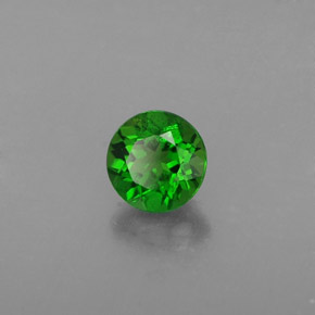 0.54 ct Green Chrome Diopside Stone, Natural Chrome Diopside in Round Facet Shape for Sale