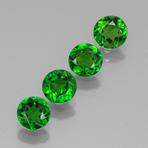 1.92 ct Green Chrome Diopside Stone, Natural Chrome Diopside in Round Facet Shape for Sale