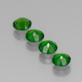 Chrome Diopside Gemstone in 5 mm (calibrated) Size for Sale, Chrome Diopside Stone in Green Color