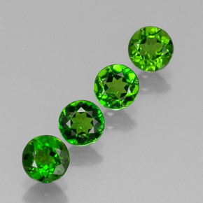 1.89 ct Green Chrome Diopside Stone, Natural Chrome Diopside in Round Facet Shape for Sale