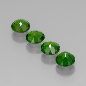 Chrome Diopside Gemstone in 5 mm (calibrated) Size for Sale, Chrome Diopside Stone in Green Color