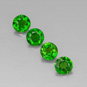 1.89 ct Green Chrome Diopside Stone, Natural Chrome Diopside in Round Facet Shape for Sale