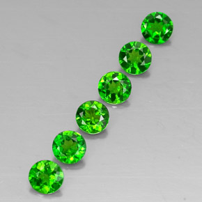 1.99 ct Green Chrome Diopside Gemstone, Chrome Diopside Gem in Round Facet Shape for Sale.