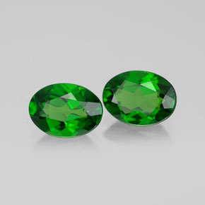 1.61 ct Green Chrome Diopside Stone, Natural Chrome Diopside in Oval Facet Shape for Sale