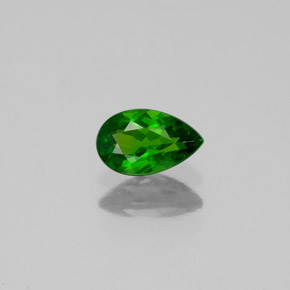 0.41 ct Green Chrome Diopside Gemstone, Chrome Diopside Gem in Pear Facet Shape for Sale.