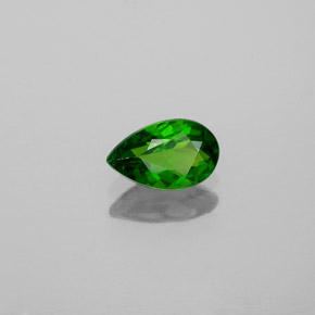 0.41 ct Green Chrome Diopside Stone, Natural Chrome Diopside in Pear Facet Shape for Sale