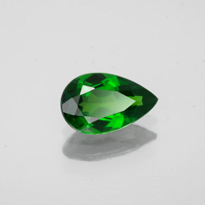 0.71 ct Green Chrome Diopside Stone, Natural Chrome Diopside in Pear Facet Shape for Sale