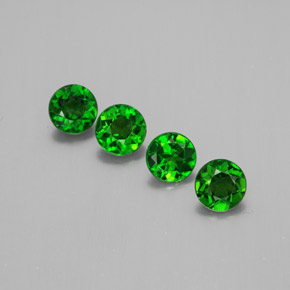 1.51 ct Green Chrome Diopside Stone, Natural Chrome Diopside in Round Facet Shape for Sale