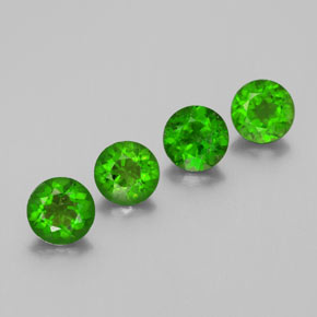 1.87 ct Green Chrome Diopside Gemstone, Chrome Diopside Gem in Round Facet Shape for Sale.