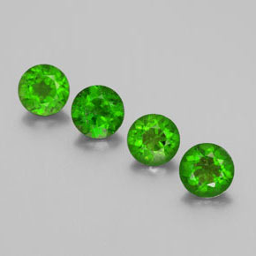 1.87 ct Green Chrome Diopside Stone, Natural Chrome Diopside in Round Facet Shape for Sale