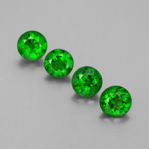 1.91 ct Green Chrome Diopside Gemstone, Chrome Diopside Gem in Round Facet Shape for Sale.