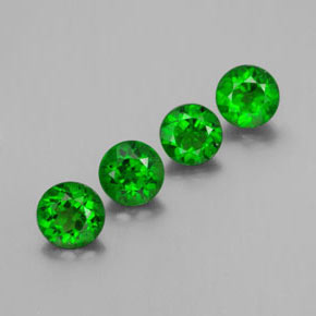 1.91 ct Green Chrome Diopside Stone, Natural Chrome Diopside in Round Facet Shape for Sale